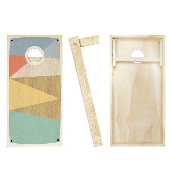 AJJ Cornhole Stained Boat Shoe Board