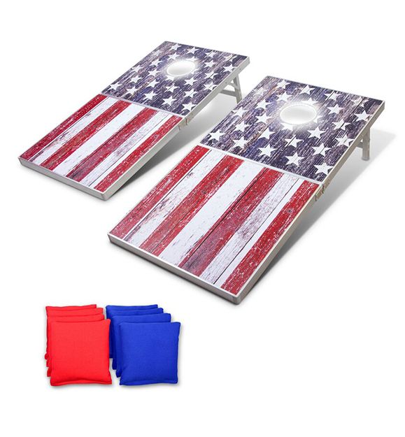 GoSports American Flag LED Cornhole Boards