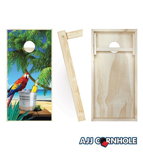 Parrot Wood Cornhole Board