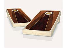 Retro Pyramid Stained Cornhole Board