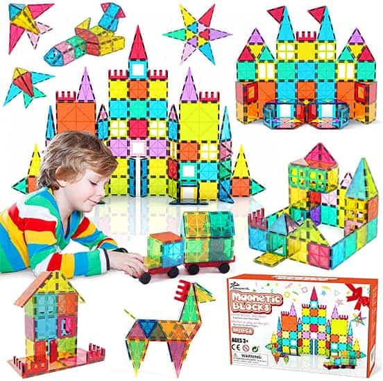 Jasonwell 108 Pieces Magnetic Blocks