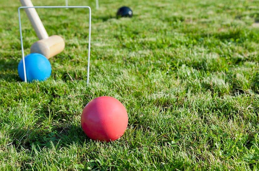 Hoops Used In A Game Of Croquet