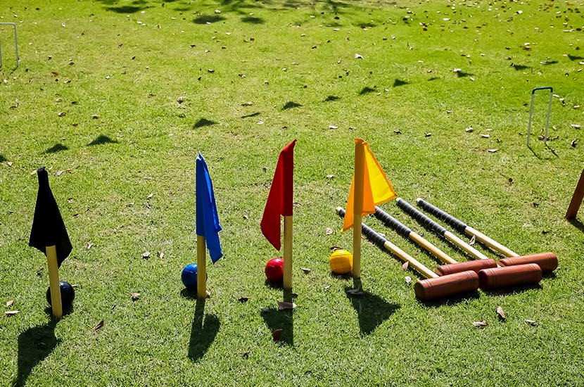 How To Set Up A Croquet Game With Nine Hoops