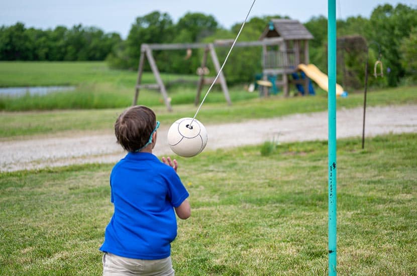 Tetherball Serving