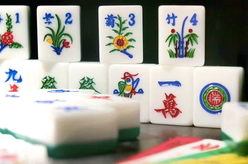 Mahjong Tiles Flowers